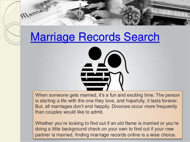 find a person marriage records